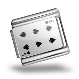  Italian Charms Original Six of Spades   Six / card game 