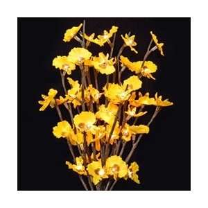  19 in. Bendable Flower Branches, Rice Light, Yellow 
