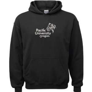  Pacific Boxers Black Youth Logo Hooded Sweatshirt: Sports 