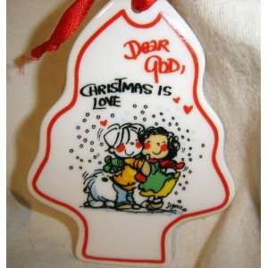 Christmas is Love (Dear Gods Kids Cermaic Christmas Ornament, Tree 
