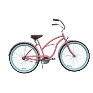   26 single speed (1sp) cruiser bicycle   coral pink