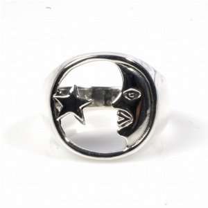  STERLING SILVER RING   Moon and Star Jewelry