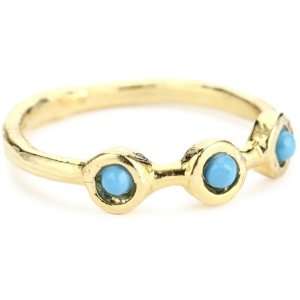   Lisa Stewart Three Stone Turquoise Stone Ring, Size 7 Jewelry