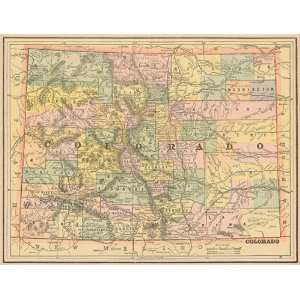  Cram 1891 Antique Map of Colorado