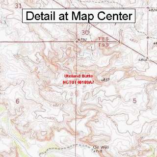   Topographic Quadrangle Map   Uteland Butte, Utah (Folded/Waterproof