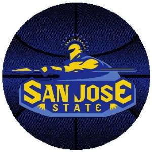 San Jose State University Spartans Basketball Rug 4 Round:  