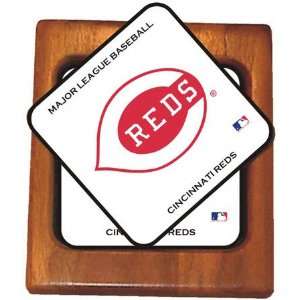   Reds Full Color Coaster Set with Alder Wood Holder