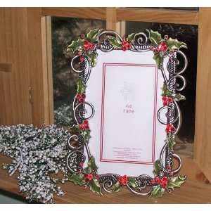  Metal Holly theme Picture Frame  4x6 Photo Everything 