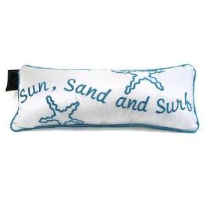  Sun, Sand and Surf Decorator Pillow in Crisp White and 