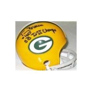  Tom Brown autographed Football Mini Helmet (Green Bay 