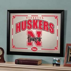  22 NCAA Nebraska Cornhuskers Logo Framed Mirror