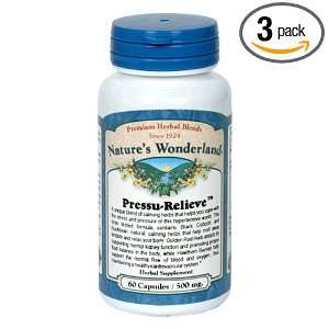 Natures Wonderland Pressu Relieve Supplement Capsules, 500 mg, 60 