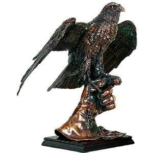  Bronze Statue   Large Copper Falcon