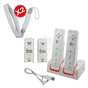  Remote Charger + 2 2800 Battery Packs + Gift for Wii 