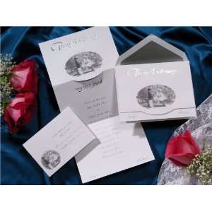  Friends in Love Tri Fold in Silver Wedding Invitations 
