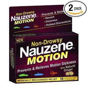  Nauzene Motion Sickness Tablets, 18 Count (Pack of 2 