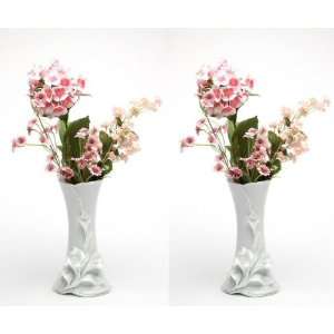  Calla Lily Flower Porcelain Vase, Set of 2: Home & Kitchen