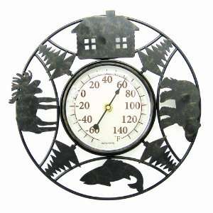   Instrument 11 Inch Indoor/Outdoor Thermometer, Lodge: Home & Kitchen