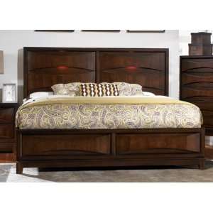   1670 4125 Morgan Lane Lighted Panel Bed With Storage  