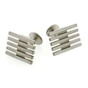   plated radiator style cufflinks with presentation box. Made in the USA