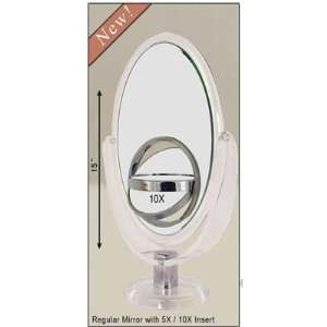    Rucci Oval Regular Stand Mirror 8 D X 15 H(5X/10X Insert) Beauty