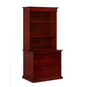  2 Drawer Lateral File with Open Bookcase Hutch by DMI 
