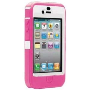 New!! OtterBox Defender Apple iPhone 4 4G 4S Pink & White Case & Clip 