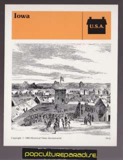 IOWA State Involvement in U.S. Civil War STORY CARD  