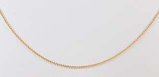  Filled .8mm Curb Necklace Chain Eight Lengths To Choose From  