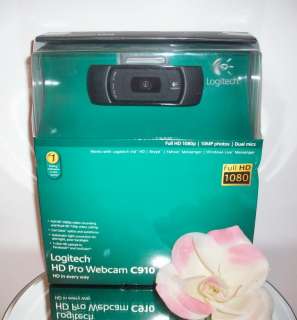 Logitech Pro Webcam C910 Full HD 1080p 10MP Photos Autofocus Dual Mic 