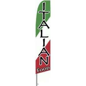    Italian Food Extra Wide Swooper Feather Flag: Office Products