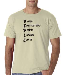   Bible Acrostic Christian T Shirt Tee Basic Instructions Before Leaving