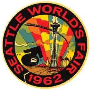 Seattle Worlds Fair 1962 WA Vintage Style Travel Decal  