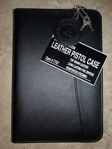 DISGUISED CONCEALED LEATHER PISTOL GUN CASE w/ LOCK for RUGER LC9 LCR 