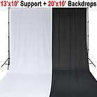 10x13 Photography Backdrop Support Stand 2 10x20 Muslin Background 