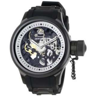 1091 Russian Diver Mechanical Skeleton Dial Black Polyurethane Watch 