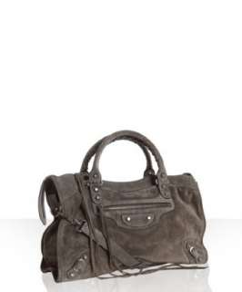 Balenciaga grey suede City convertible satchel   