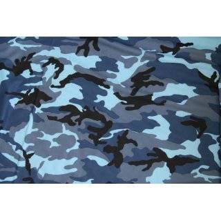 Blue Camouflage Fabric 60 Wide Military Dry Fit Camo Navy
