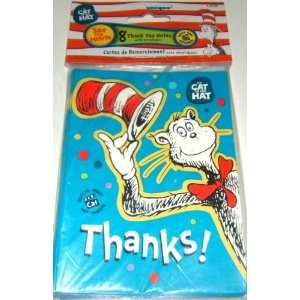  Dr Seuss the Cat in the Hat Party Supply Thank You Cards 8 