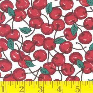  45 Wide Cherry Drop Fabric By The Yard: Arts, Crafts 