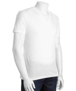 Prada white cotton v neck t shirt