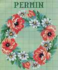 Permin FLOWER ABC Alphabet Flowers Sampler Cross Stitch Chart Danish 