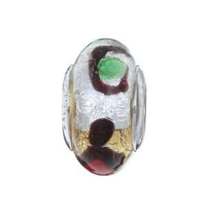   Signature Moments Sterling Silver Carnival Murano Glass Bead: Jewelry