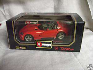 Burago 1992 Red Dodge Viper RT/10 1:18 Diecast Car  