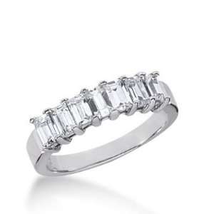   Ring 7 Emerald Cut Diamonds 1.40 ctw. 143WR20714K   Size 6.75: Jewelry