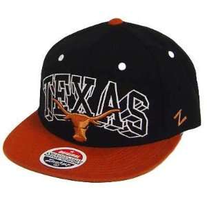  NCAA TEXAS LONG HORNS FLAT BILL BLACK SNAPBACK HAT CAP 