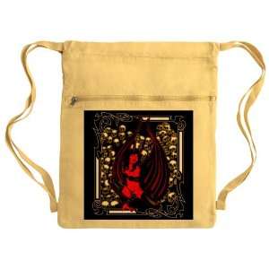  Messenger Bag Sack Pack Yellow Dragon Girl Goth Tapestry 