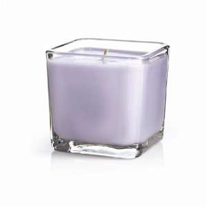  White Linen & Lavender Square Glass Candle: Home & Kitchen