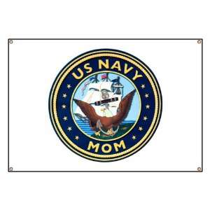  Banner US Navy Mom Bald Eagle Anchor and Ship: Everything 