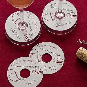  Personalized Cocktail Party Wine Tags   Cheers to You 